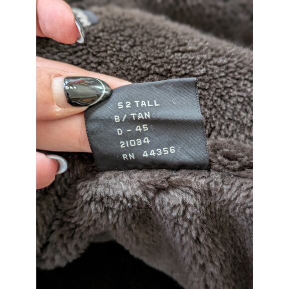 Vintage Arnie Men’s Trench Coat 52 Tall – Tan, Belted, Faux Fur Liner - Picture 9 of 15